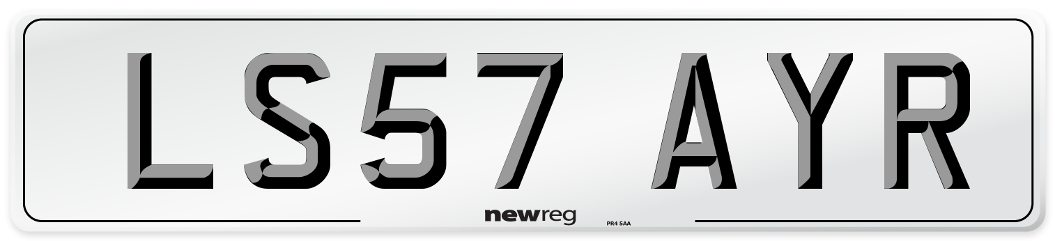LS57 AYR Number Plate from New Reg